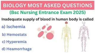Bsc Nursing Entrance Exam 2025 | Bsc Nursing Entrance Exam Previous Year Question Paper | Biology