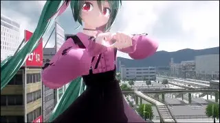 巨大ミクちゃんのダーリンダンス [MMD Giantess Growth]
