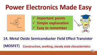 14. Power MOSFET /structure/body diode/working/steady state characteristics