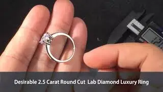 Desirable 2.5 Carat Round Cut Lab Diamond Luxury Ring