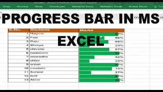 PROGRESS BAR in MS Excel I ms excel interview questions I excel tips and tricks I Techiskills
