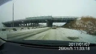Трасса М-29 - Новомосковск - Чонгар (Крым) 07.01.2017