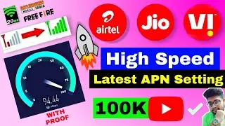 100K Subscribers🔥| Best APN Settings For FAST Internet & Low PING ( Airtel, Jio. Bsnl, Vi ) New APN