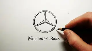 Как просто нарисовать Логотип Мерседес | Mercedes logo drawing