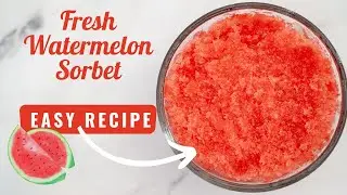 Easy Watermelon Sorbet Recipe | 3 Ingredients & Healthy!