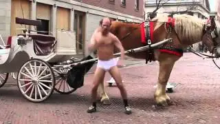 The guy in shorts dancing in different places