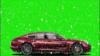 Animação carro na Neve Green Screen