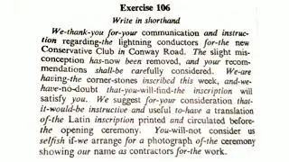 40 WPM Dictation Pitman Shorthand Exercise No 106 - Book Dictation