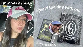 spend the day with me!  || hair wash day, disney springs and going to an event!
