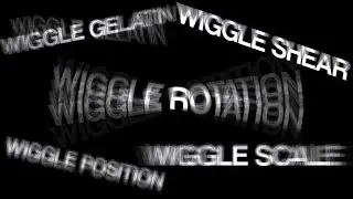 Wiggle effect in After Effect , After effect project work, Wiggle sound effect