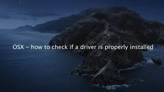 OSX   How to check if USB driver is installed