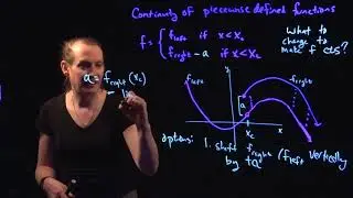 How to make piecewise functions continuous | Calculus (limits)