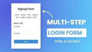 Multi-Step Login Form using HTML , CSS & JS