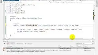Custom HTML Helpers MVC 5 Part 2