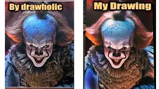 Redraw The Pennywise Drawing By drawholic | DP ART DRAWING