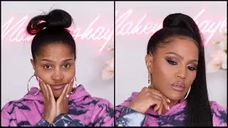 GRWM: PURPLE SMOKEY EYE + PONY TAIL TUTORIAL |MAKEUPSHAYLA