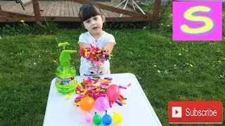 Sofia Pretend Play and Learn Colors with Balloons. София надувает шарики. Учим цвета