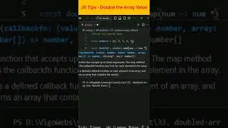 JS tips - Double the array value 