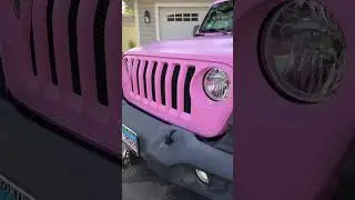 Jeep Wrangler Wrapped in Avery Dennison Satin Bubblegum Pink Vinyl 💓