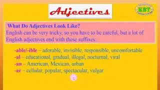 English Grammar / Adjectives / Learn English Basic Grammar