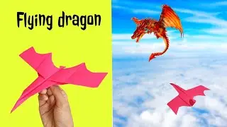 How to make Dragon airplane, Paper dragon airplane, Paper flying dragon, Flying paper dragon
