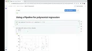 Using a Pipeline for polynomial regression