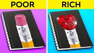 SURVIVING HIGH SCHOOL | Cool School Hacks for the Rich vs. the Poor Student by 123GO! Genius