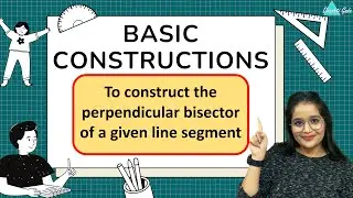 To draw the perpendicular bisector of a given line segment || Basic Constructions || Drashti Gada
