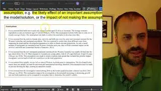 PSMT Part 5 Assumptions