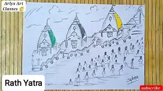 Rath Yatra Drawing#How to draw Puri Rath Yatra#Rath Yatra Pencil sketch#Festival of Chariots#Famous