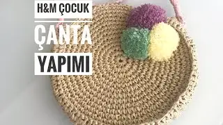 H&M Marka Hasır Çocuk Çantası
