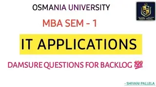 IT APPLICATIONS || MBA SEMESTER - 2 || O.U || IMPORTANT QUESTIONS FOR BACKLOG || @shivanipallela