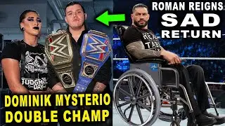 Roman Reigns Sad Return & Dominik Mysterio Double Champ as Rhea Ripley Celebrates Win - WWE News