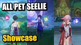 All 5 Mini Seelie Pet Showcase (Genshin New Pet)