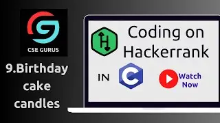 9. Birthday cake candles || Hackerrank || C