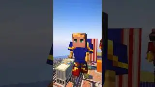 Minecraft: Homelander takes down a plane #minecraft #theboys #homelander #shorts