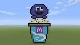 Minecraft Pixel Art - Cookie Monster Mcflurry