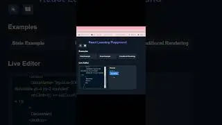 React Learning Playground: Live Editor, Dark Mode, and Docs in 60 Seconds! ⚡️