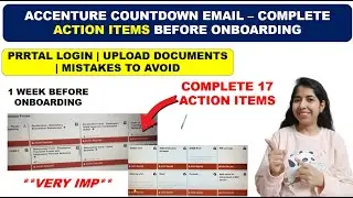 Accenture - Complete Action Items | Countdown Email | Portal Login | Documents Upload Onboarding