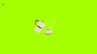 coffee | green screen animation