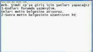 Cp'ye Giris (Kisayol)