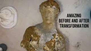 Restoration Of a Garden Goddess in Concrete-Timelapse
