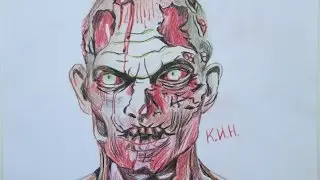 how to draw a zombie from the game 
