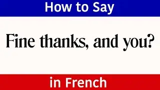 Learn French | How to say 