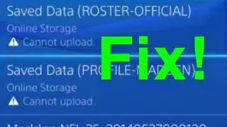 PS4 Saved Data Online Storage Cannot Upload NEW FIX!