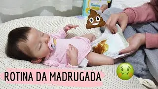 ROTINA DA MADRUGADA DA BEBÊ REBORN AURORA 🌙 OLHA O QUE ACONTECEU! 💩