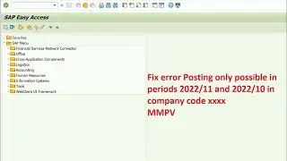 Fix error Posting only possible in periods 2022 11 and 2022 10 in company code xxxx