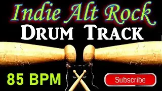 Indie Alt Rock Drum Track 85 BPM Instrumental Drum Beats for Bass Guitar, Backing Beat 🥁 553