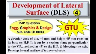Development of surface|4|egd|Surface development|development of lateral surface|DLS|GTU|Cone|egd|DOS
