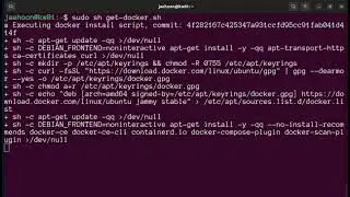 Install Docker on linux with get-docker script